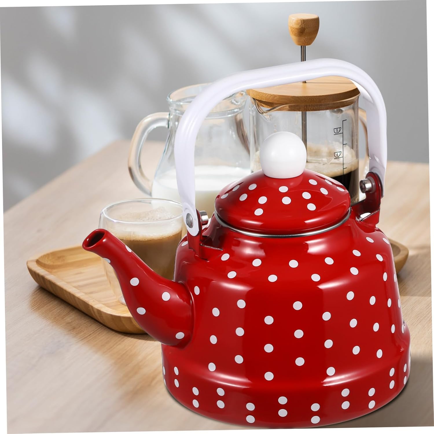 Colorful Floral Tea Pot Enamel Tea Kettle Stovetop Kettle 1.7l Friends