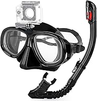 Vista 9 de Snorkeling Gear for Adults Youth, Nearsighted Anti-Fog Diving Mask & Silicone Dry Snorkel for Scuba Diving Spearfishing Freediving