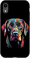 Vista 25 de Labrador Retriever - Carcasa para iPhone 17, diseño de cara de perro, color negro