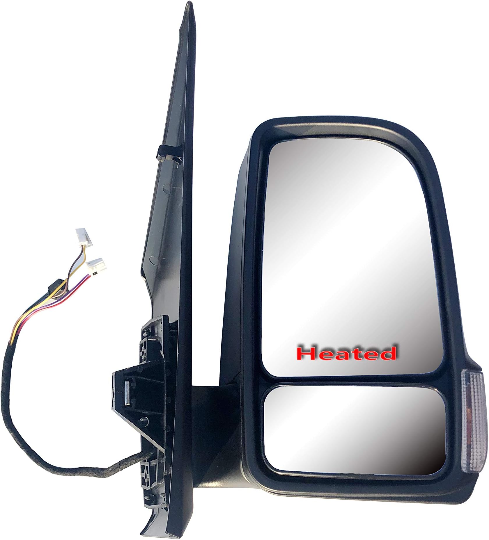 Replacement Passenger Right Side Mirror with Power Folding Heated and Signal Light Fit Mercedes Sprinter and Frightliner Sprinter 2019-onward