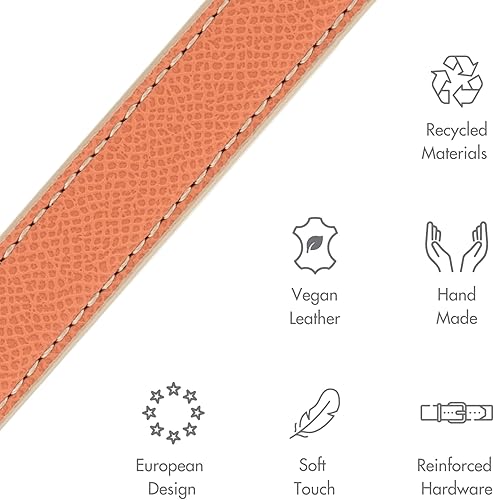 Miniatura 9 de NINA WOOF Rio Collar de cuero vegano para perro, collar acolchado de lujo con hebilla ajustable, collar para perros, collar para perros pequeños a