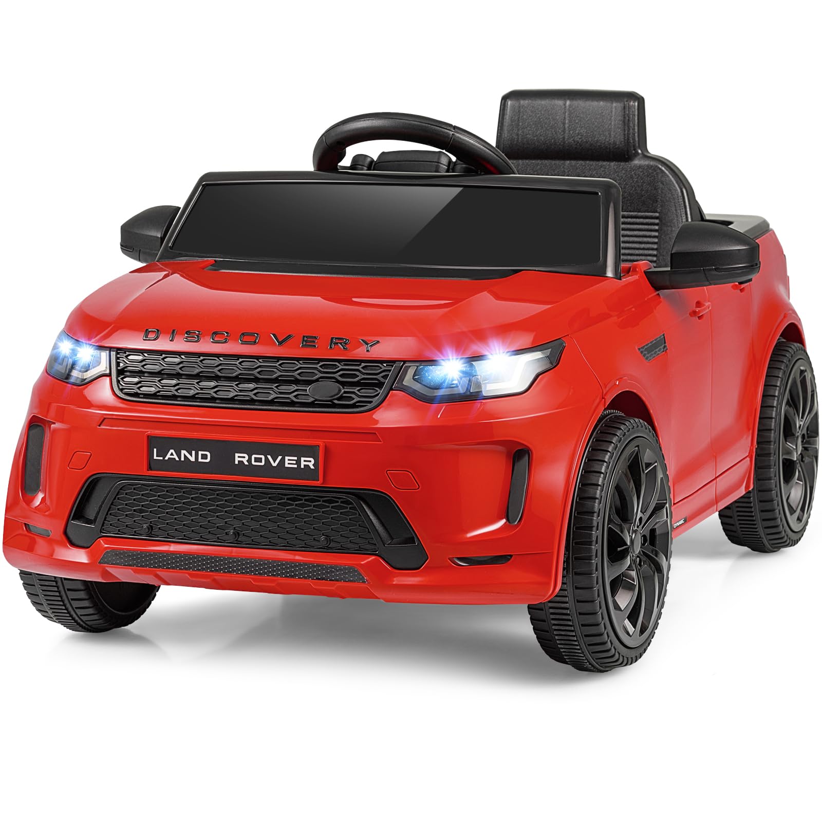 Costzon Auto elettrica Land Rover Discovery Sport, 12 V, con telecomando per genitori, musica, clacson, canzone, regalo per bambini dai 3 anni in su (rosso, 96,5 x 61 x 43,2 cm (lunghezza x larghezza