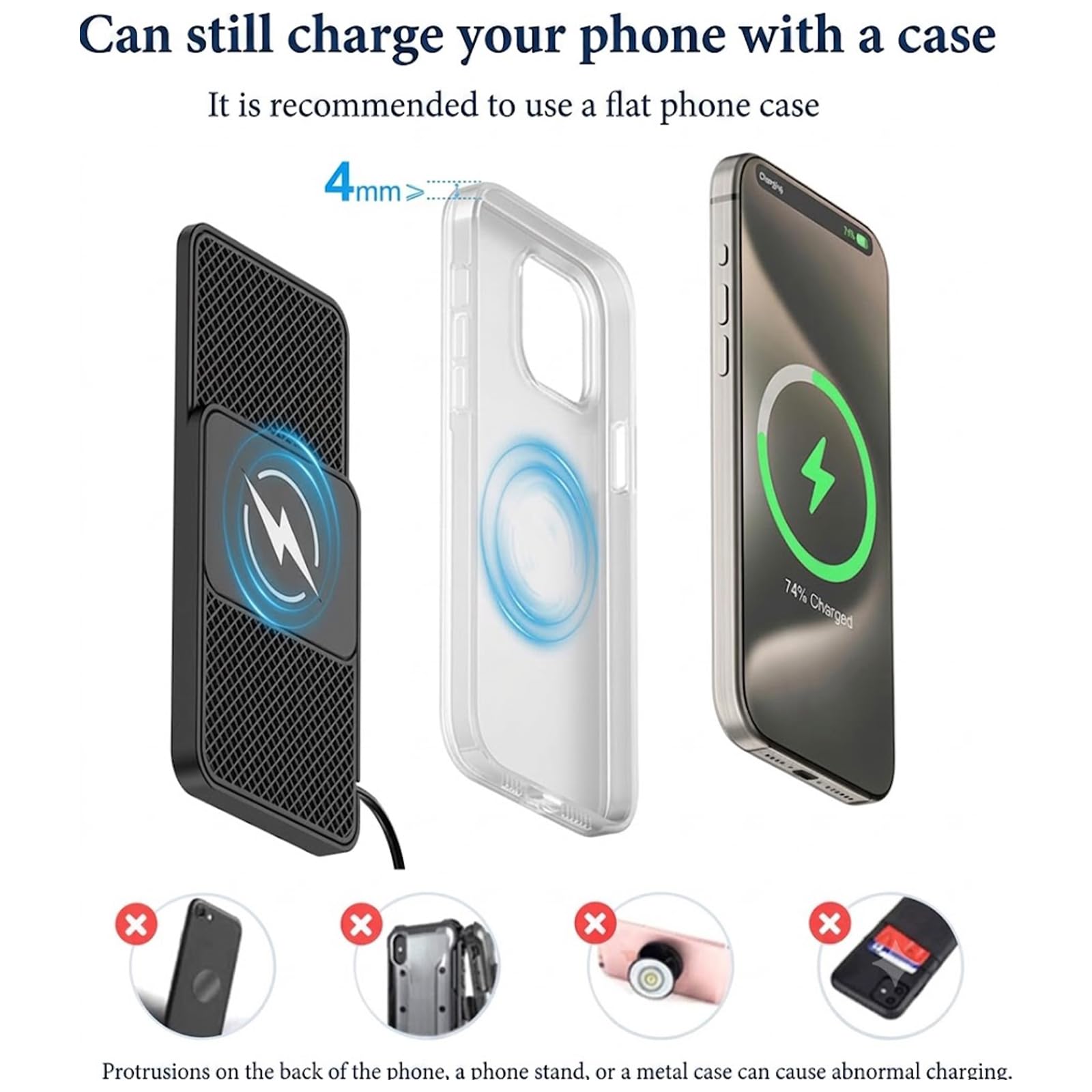 Chargeur sans Fil pour Toyota C-HR | Induction Rapide, Support Smartphone, Silicone Antidérapant, Station Recharge Auto, Tableau Bord, Maintien Sécurisé
