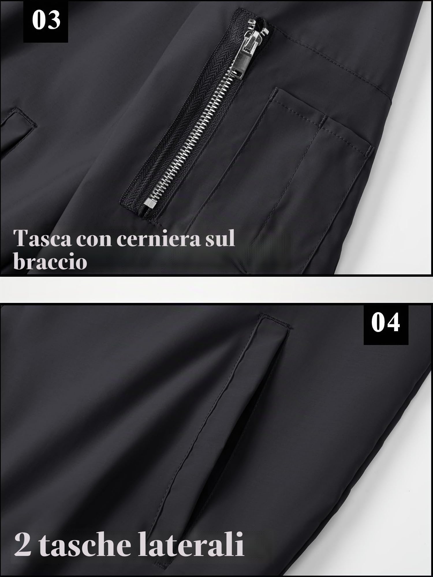 TACVASEN Uomo Giacca Bomber Leggera Jacket Sportiva con Collo da Baseball