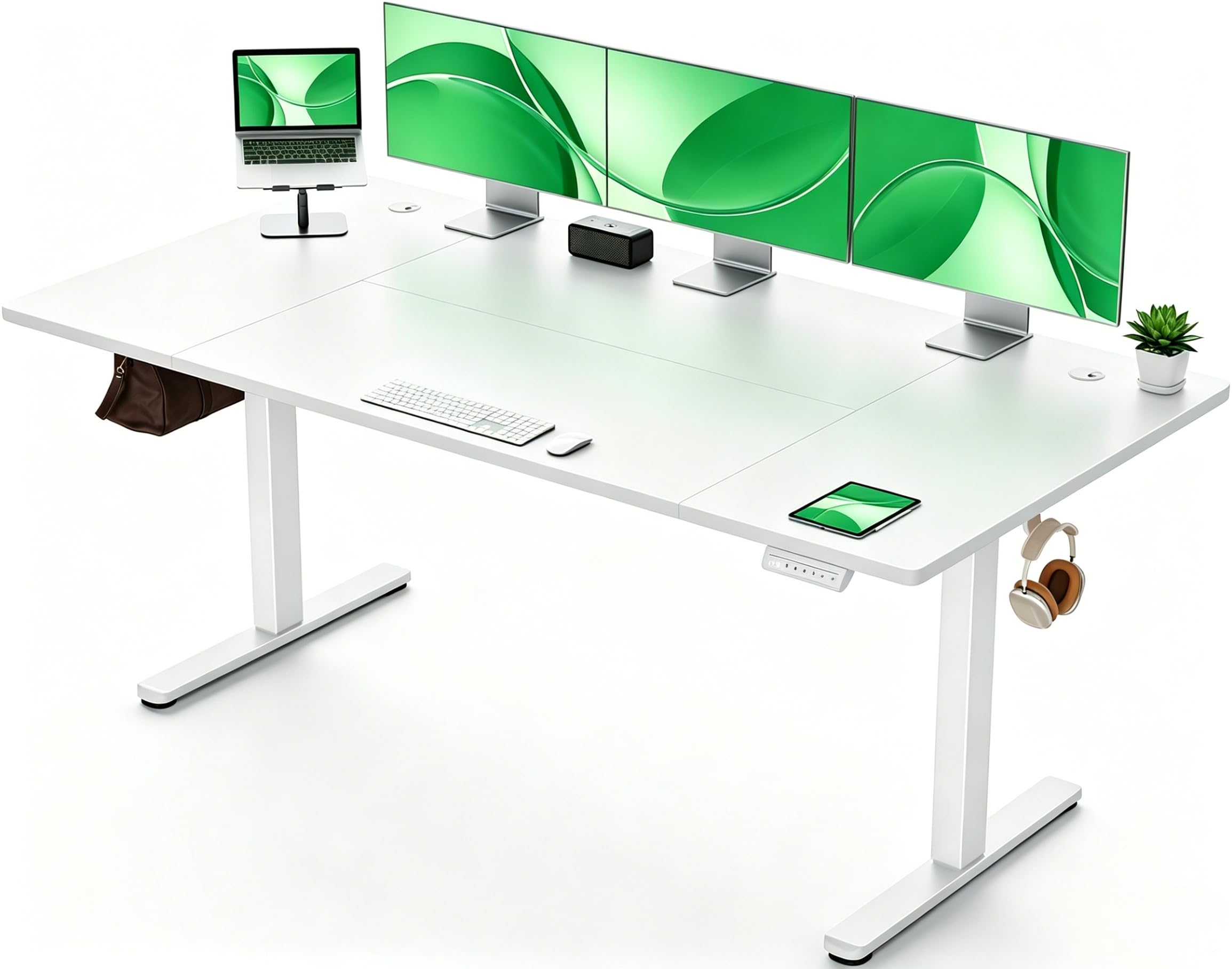 Marsail Escritorio Elevable Eléctrico 180x80, Ajustable en Altura 72–118 cm con Panel de 4 Memorias, Mesa Gaming y Computadora, Motor Silencioso ≤55 dB, Capacidad hasta 80 kg