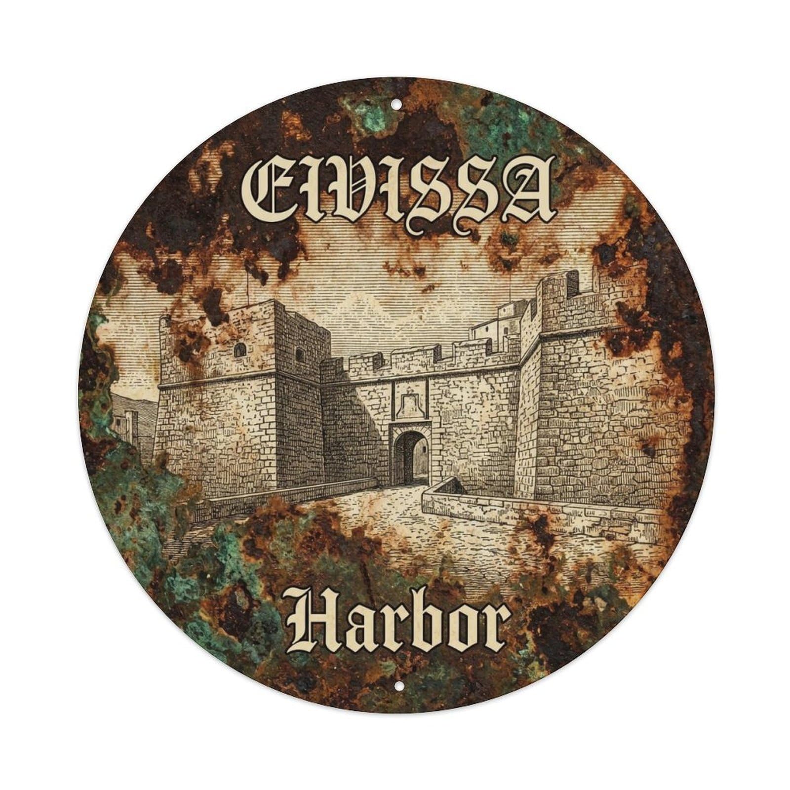 Vintage Travel Ibiza Spain History Metal Tin Sign