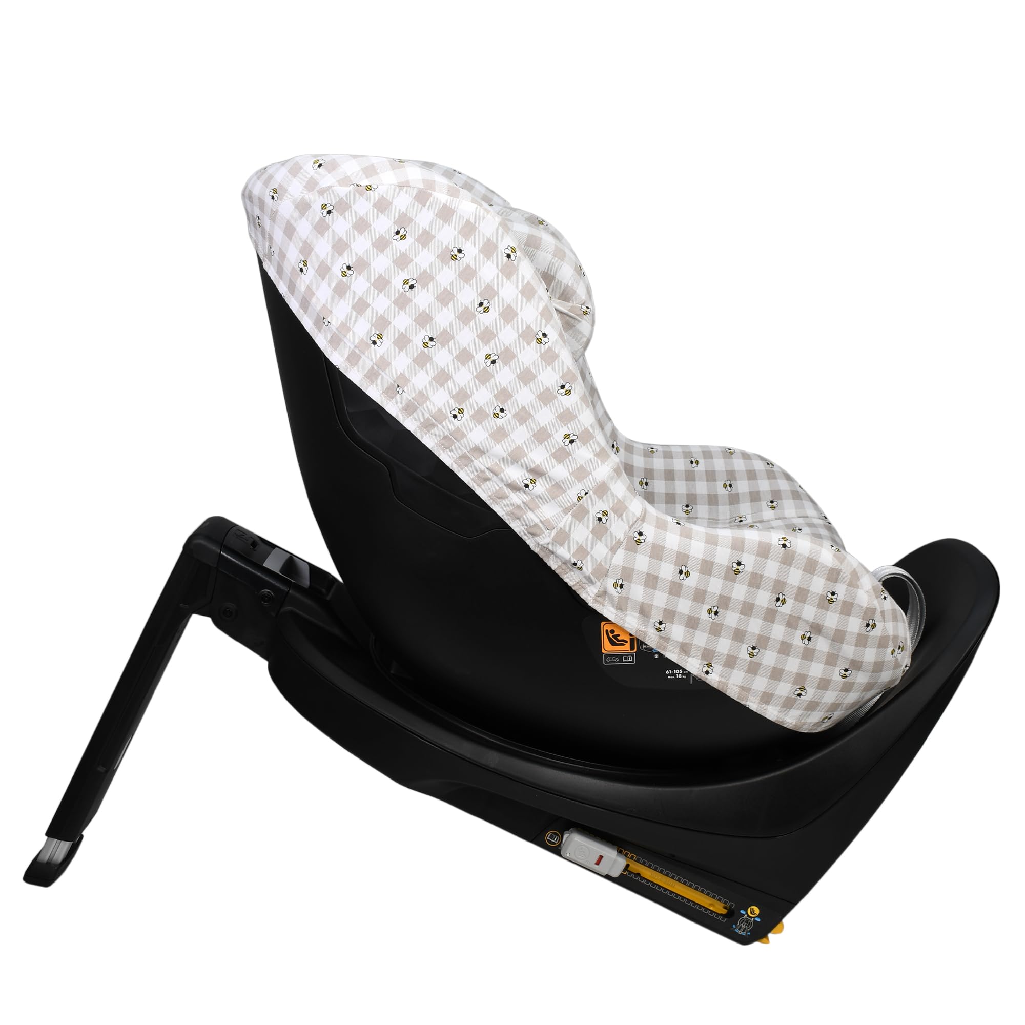 JYOKO Kids Funda de algodón para Silla de Coche Compatible con Maxi Cosi Mica Eco I-Size (Picnic Vichy)