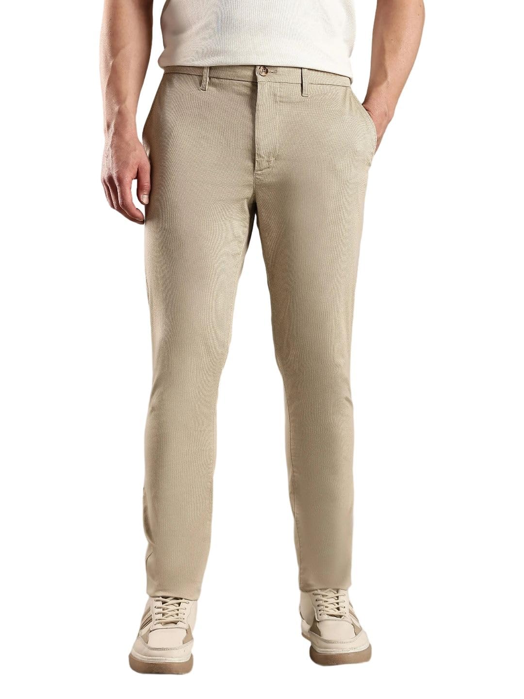 tommy hilfiger Slim fit self-Design mid Rise Trouser-picture-30