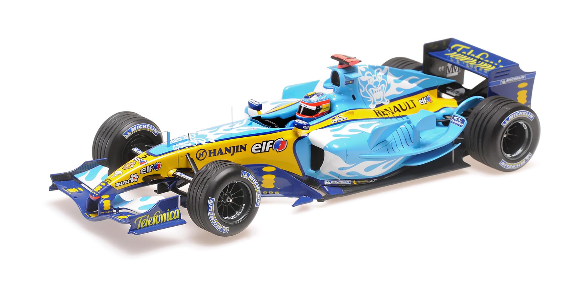 Minichamps 117051605 Renaul. F1 Team R25 Fernando Alonso 2nd Place Belgian GP World Champion 2005 - scala 1/18 - modellino auto