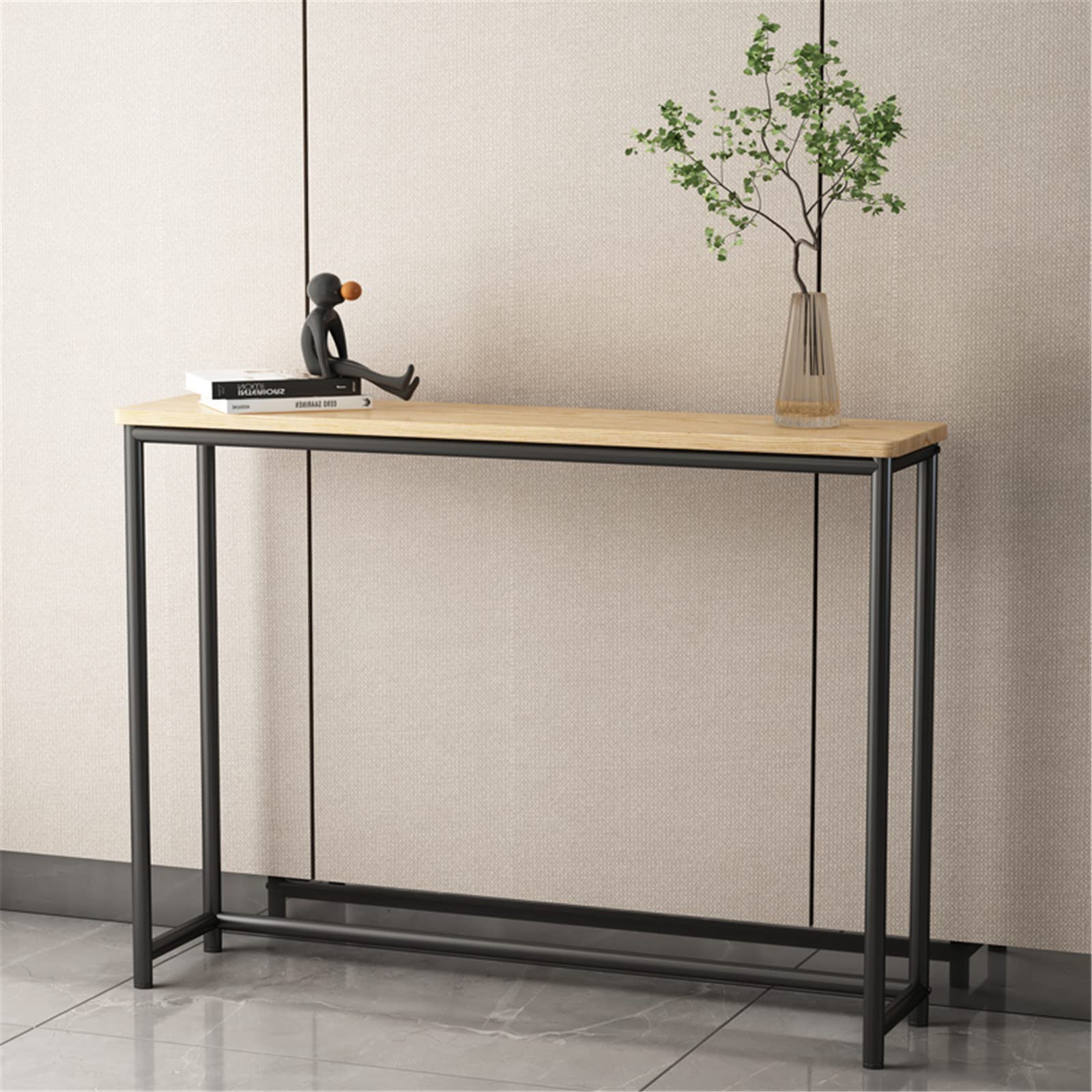 Produktbild von Tribesigns Generischer 105 Cm Konsolentisch Mit 4-stufigen Regalen – 1 Stück – Wohnzimmer, Schlafzimmer, Büro, Flur | Sideboards & Konsolentische