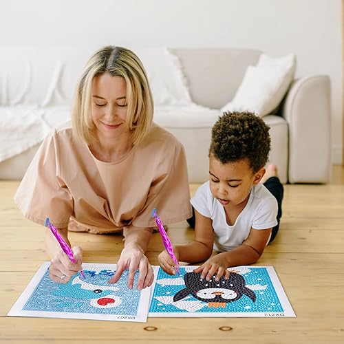 Miniatura 6 de DoreenBow Kit de 21 bolígrafos de pintura de diamante, 12 piezas de puntas de rosca de metal de acero inoxidable de 45, 3 bolígrafos de arte de