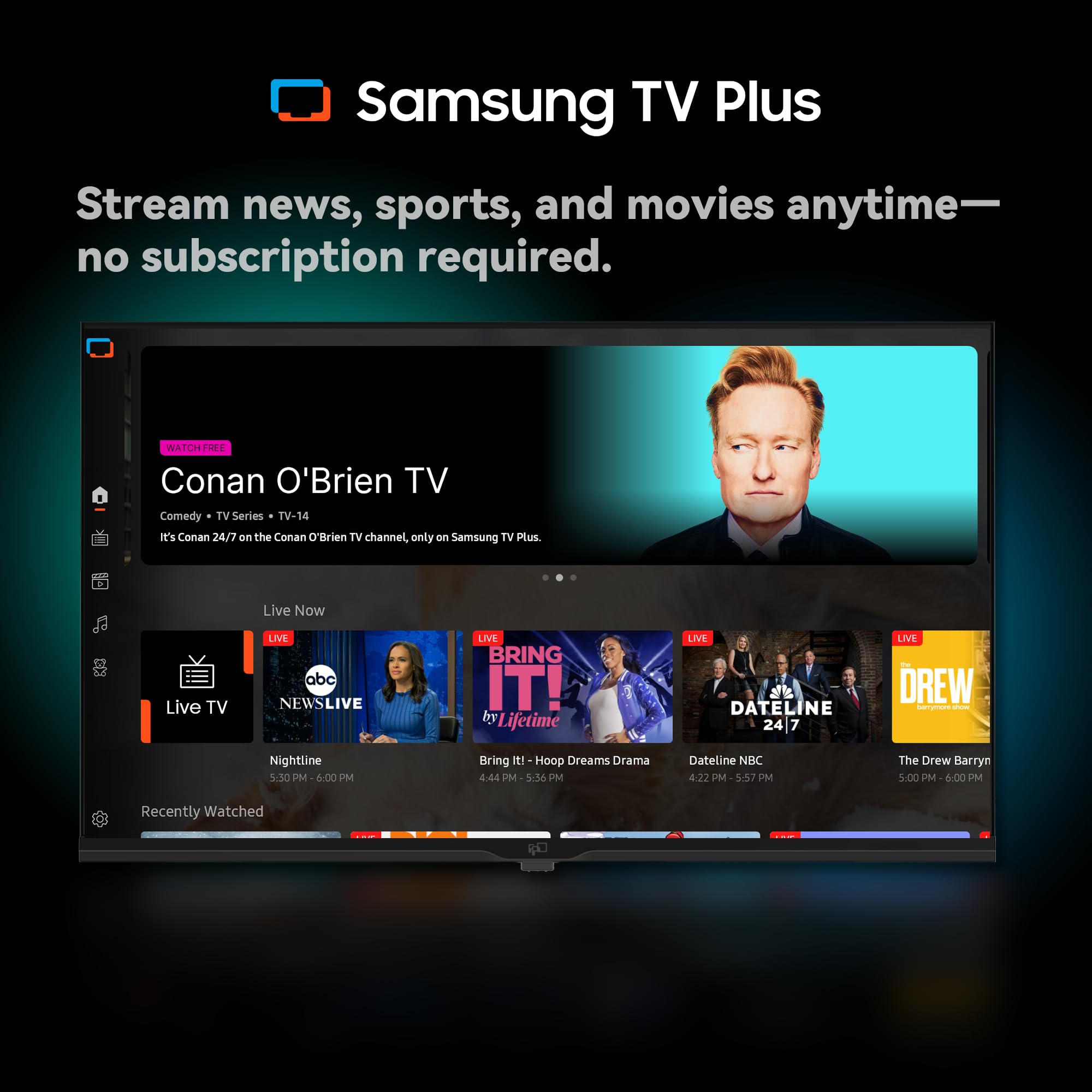 FPD 43 Inch Smart TV 1080P Full HD Powered by Tizen OS Compatible with Dolby Audio, HDR 10, HDMI, WiFi, Bluetooth, Flat Screen Television (AT43-P1, 2025)