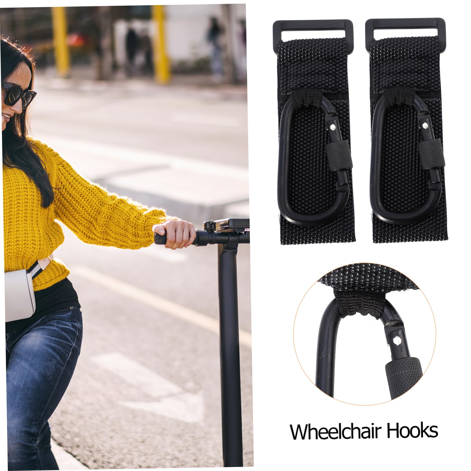 Yardwe 14 Piezas Ganchos para Cochecito Antideslizantes Colgadores Resistentes para Bolsas Carrito Soporte Seguro para Bolsas de Viaje y Compras