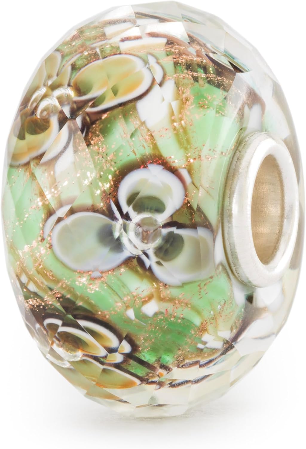 TROLLBEADS Flower Dawn - Faceted Glass Charm Inspired by Nature | Authentic Brand Charm | Glass | Walk the Journey Collection | Design by Neetu Gupta