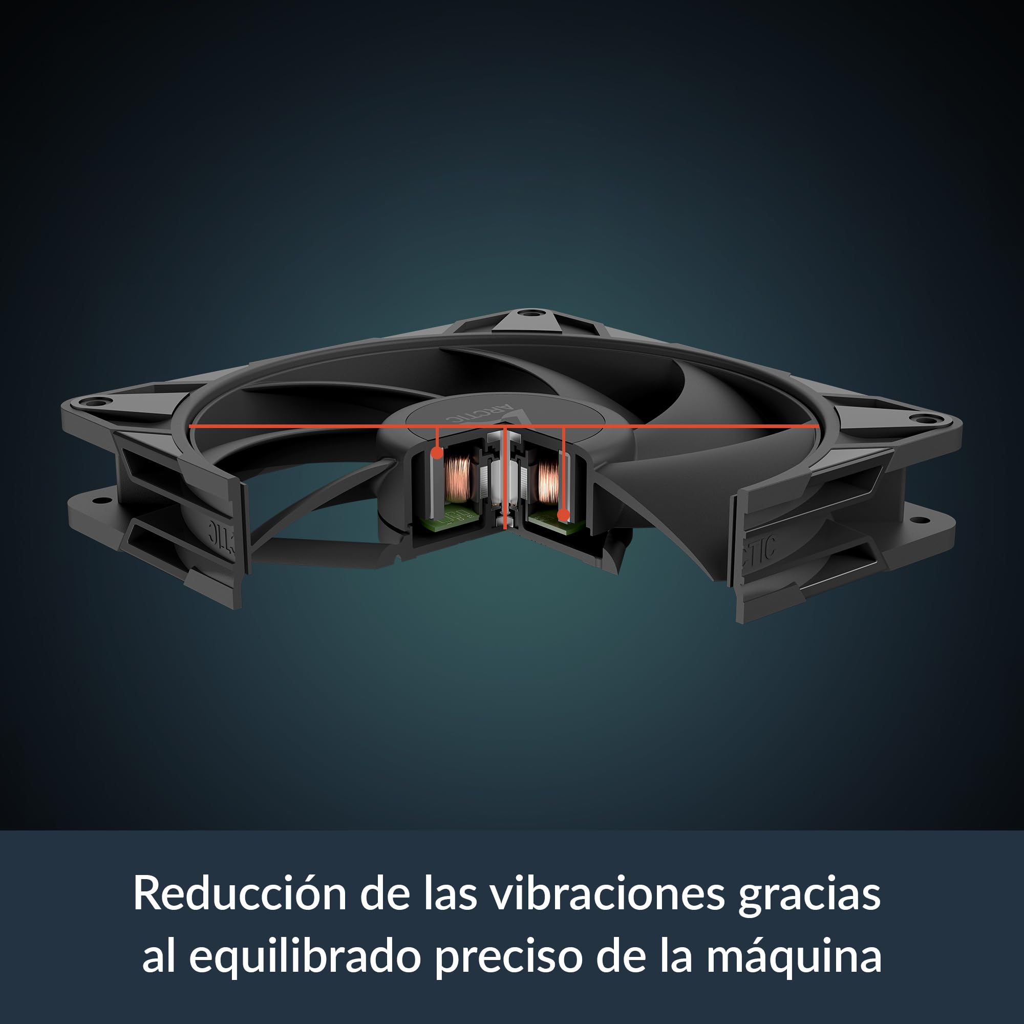 ARCTIC P14 Pro PST (5 Piezas) - Potente Ventilador de Caja PC Premium, Case Fan PWM 140 mm, Divisor de Cable en Y, 400–2500 rpm, 0 rpm <5% PWM, Rodamiento fluidodinámico, 4 Pines - Negro
