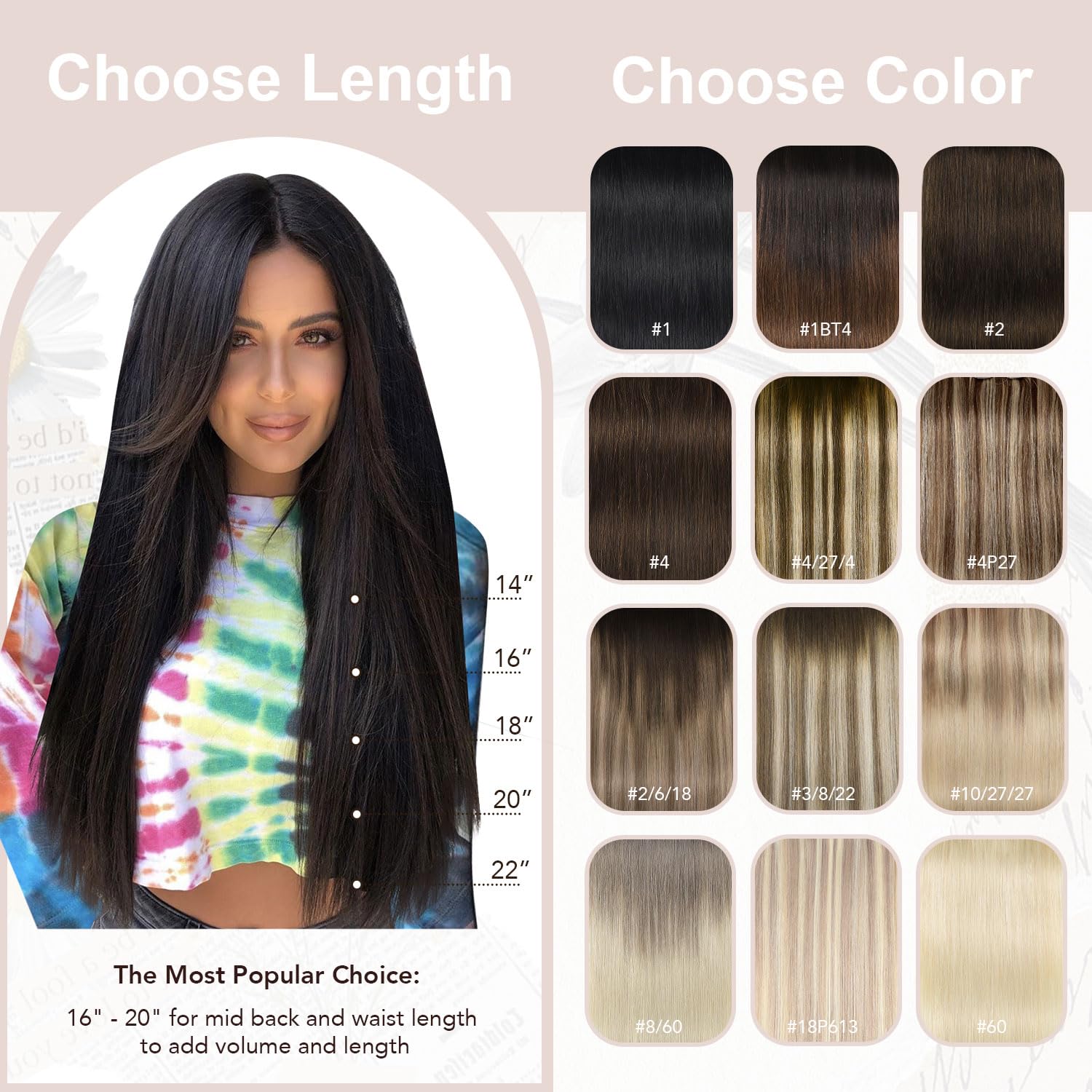 XDhair Extension Cheveux Naturel Clip 35cm 6pcs 100g Brun Noisette à Brun Cendré et blond cendré Extention de Cheveux Humains Vrai Cheveux #3/8/22 14pouces