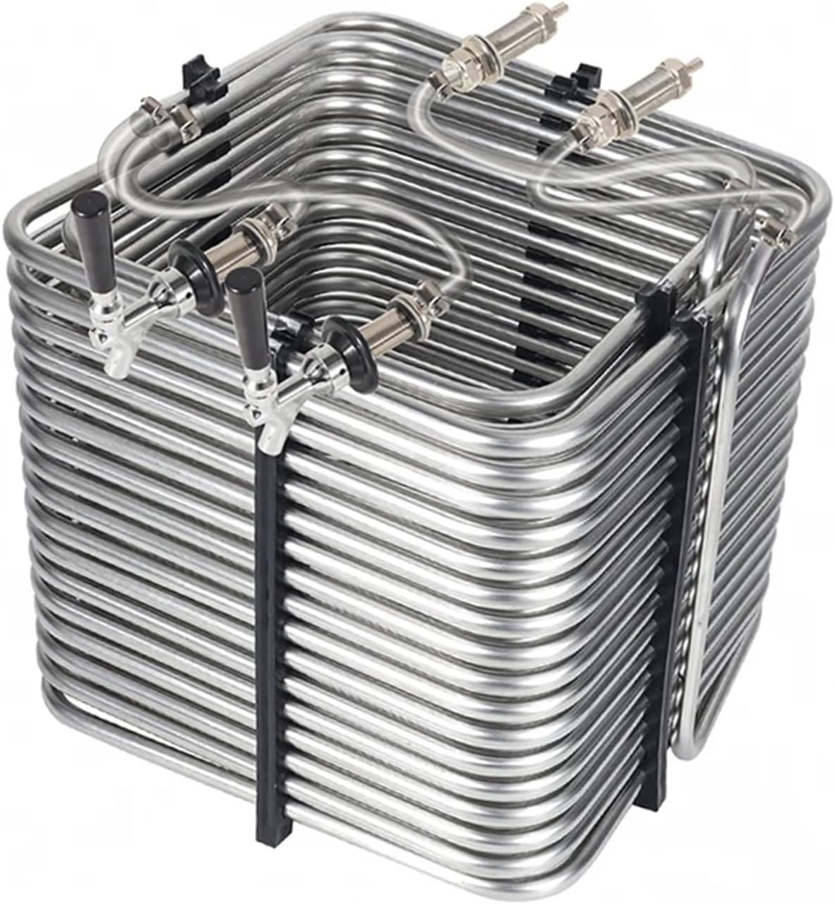 Cooler Coil Tubing for Jockey Box, 2-Layers Square Shape Coiling Chiller Cool Beverages Dispenser