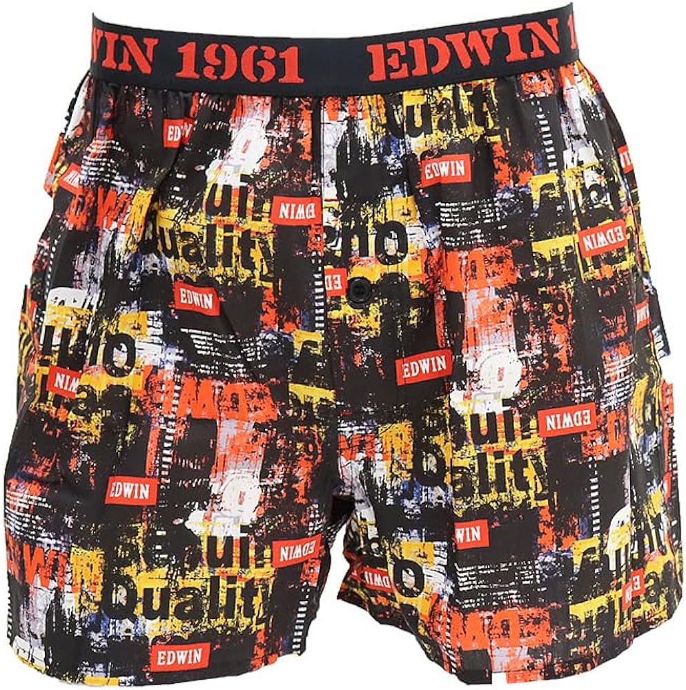 Amazon | [エドウィン] プリント 立体裁断 トランクス 下着 メンズ