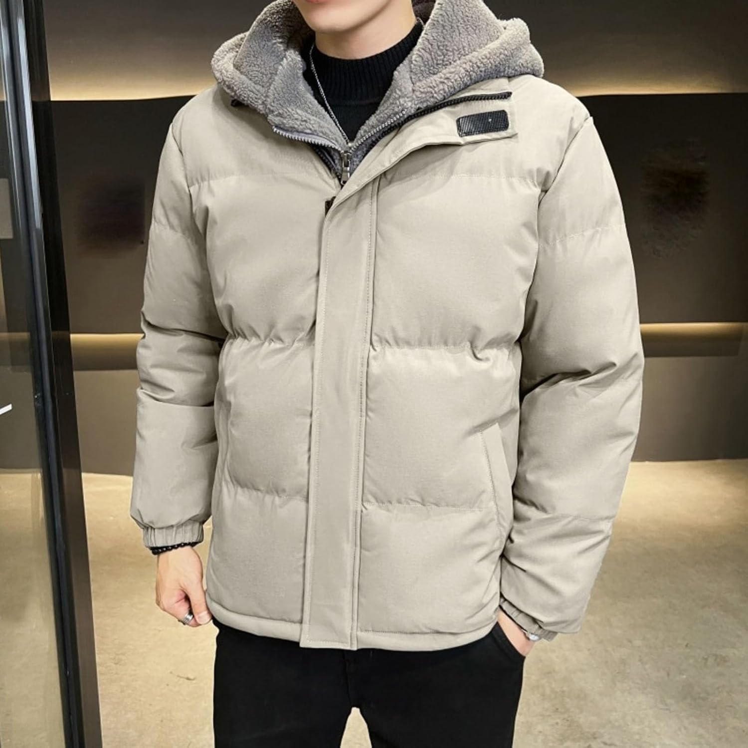 Military Jackets for Men Men's Canvas Cotton Military Casual Field Jacket Outerwear with Removable Hood