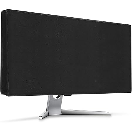 Kwmobile Cover Compatible With 27-28" Monitor - 3-IN-1 Case With Storage For Mouse, Keyboard - Dark Grey