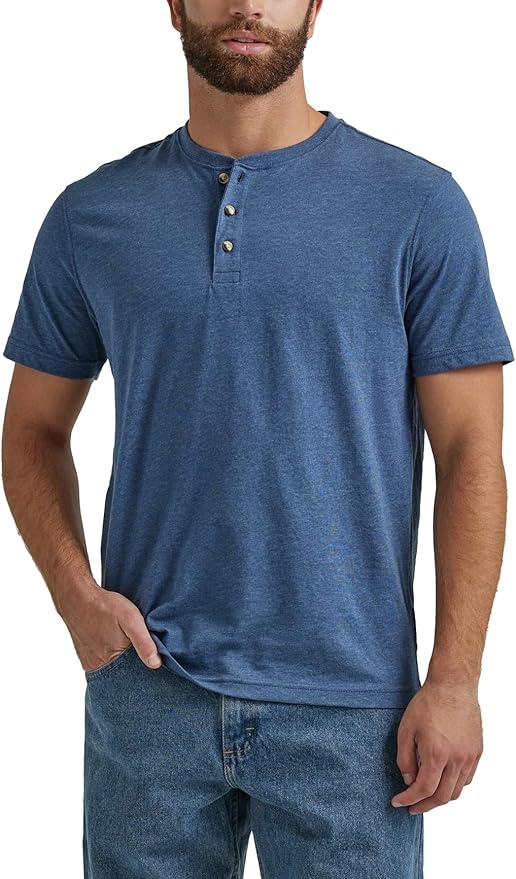Wrangler Authentics Men's Short Sleeve Henley Tee