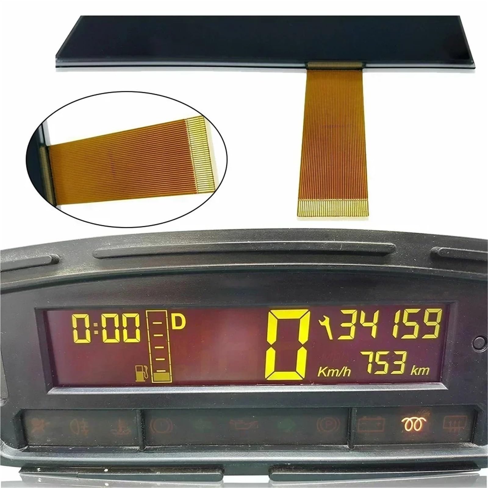 Cyfrowy miernik Do Microcar MC1/MC2/M.Go Wyświetlacz Head Up | Ekran wyświetlacza instrumentu samochodowy wyświetlacz LCD