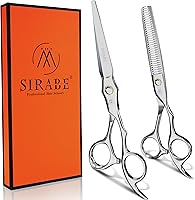 Sirabe Professional Hair Cutting Scissors & Thinning Shears Set - Ultra-Sharp 440C Steel Blades, Precision Barber Kit for Salon & Home Hairdressing