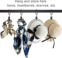 Vista 5 de Paquete de 100 anillos de cortina con clips, clips para cortinas con anillos, anillos de cortina de 1.26 pulgadas de diámetro interior, se adapta a