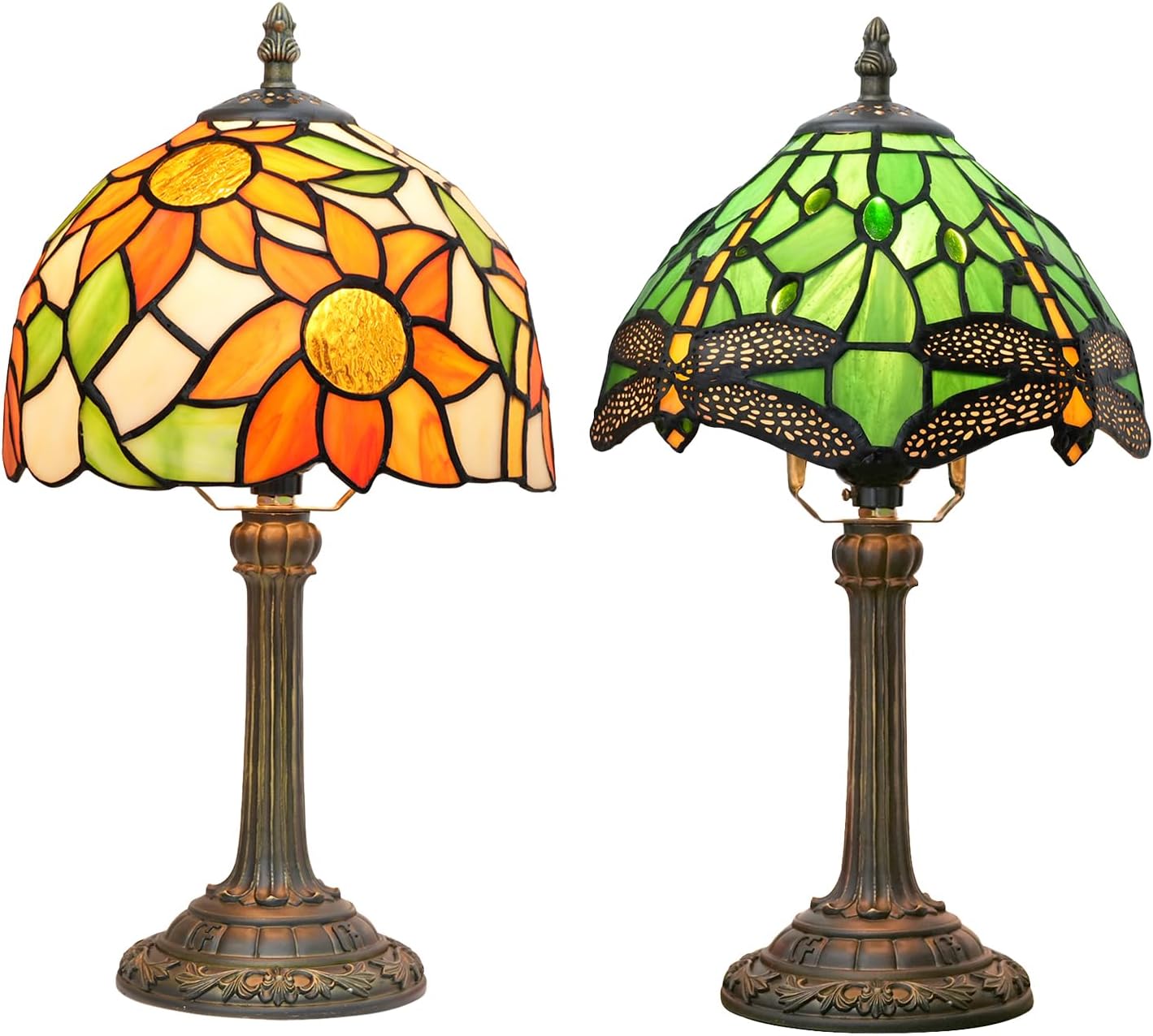 wecrejoni Tiffany Lamp Bedside Table Lamp-Nightstand
