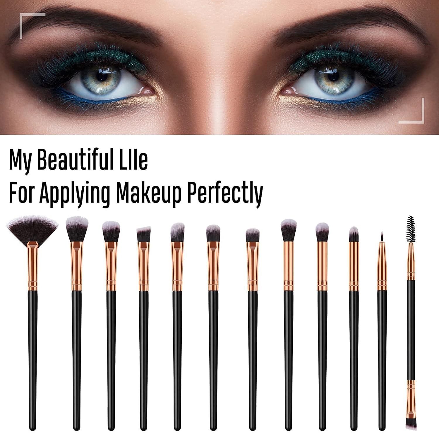 12pcs Eye Makeup Brushes, Professional Eyeshadow Makeup Brushes Set with Soft Synthetic Hairs & Acrylic Handle for Concealer, Eyebrow, Foundation, Blending Brushes With Carrying Bag : Beauty & Personal Care