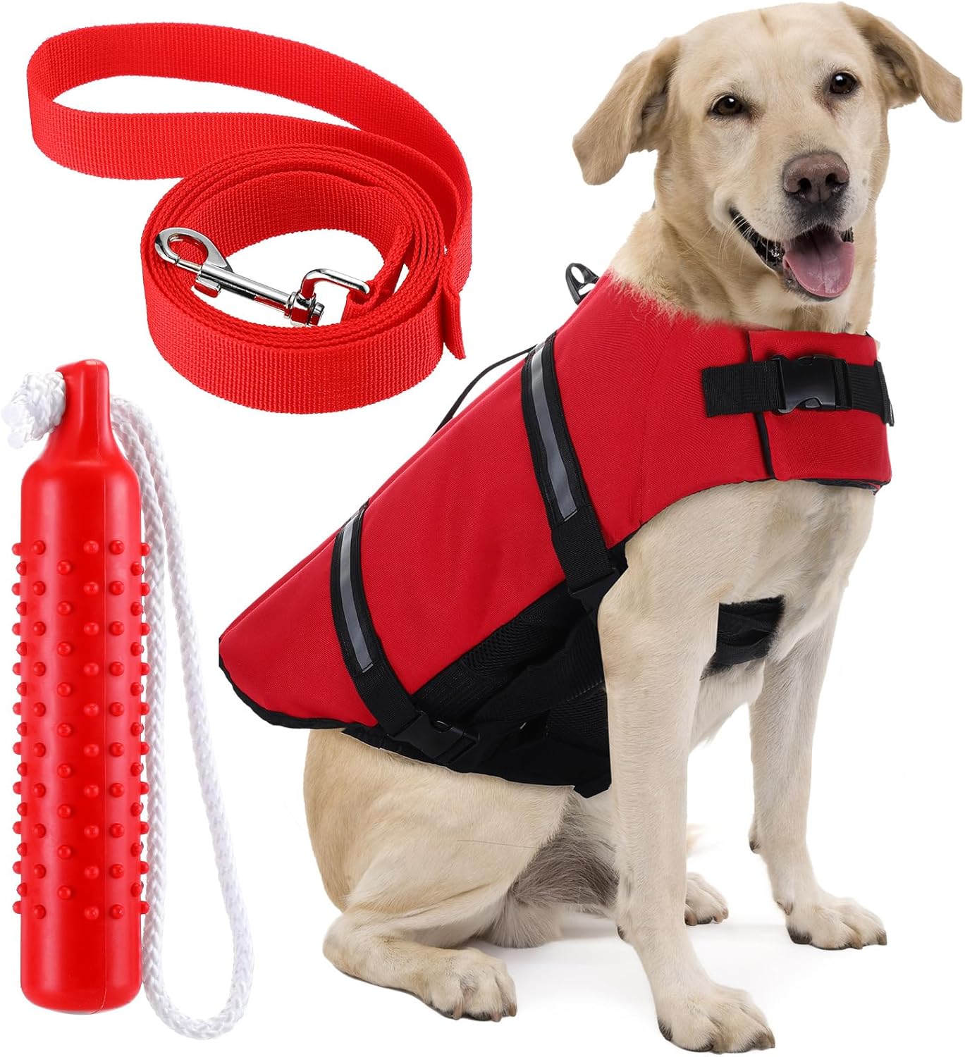 Amazon Huhumy Adjustable Dog Life Jacket with Reflective Stripes