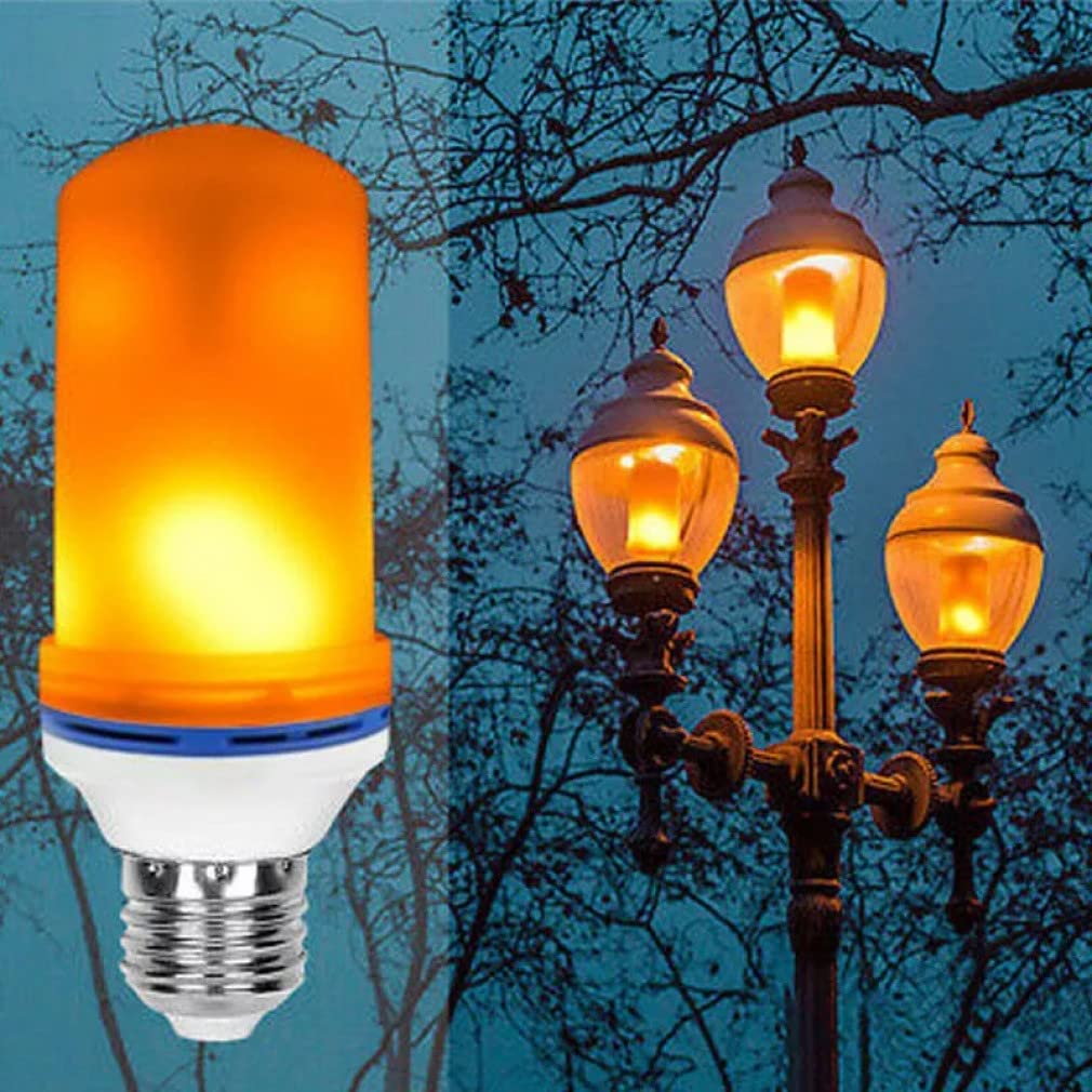 Lampadina a LED E27 Lampada a 4 modalità Lampadina a Mais Sfarfallio LED Effetto Fiamma dinamica 9W 85V-265V per Illuminazione Domestica