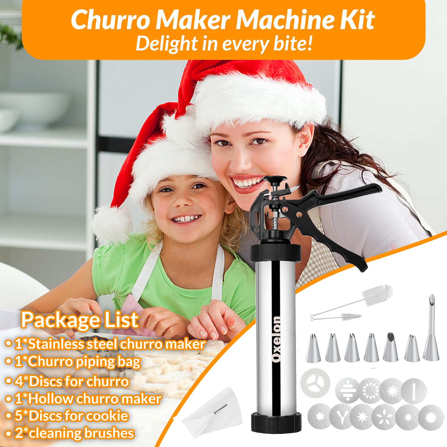 Churro Maker Lot de 21 churros en acier inoxydable