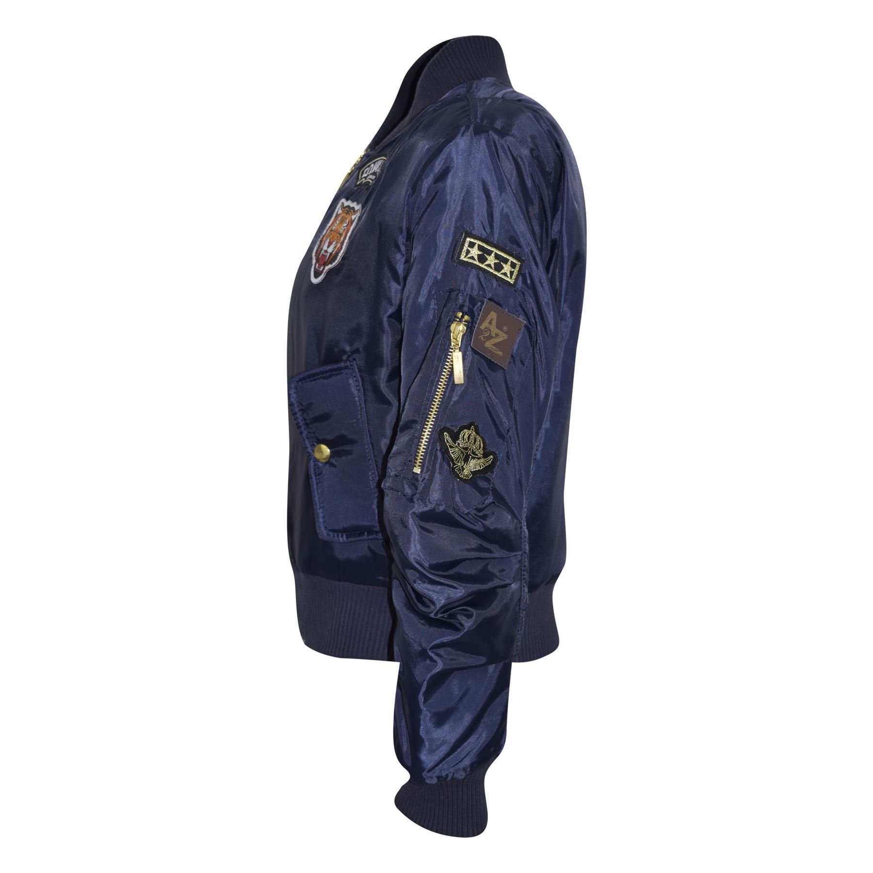 A2Z 4 Kids Dzieci Kurtka Unisex Odznaki Bombowiec Watowany Świśnięcie W Górę Biker Kurtki MA1 Kurtki Nowy Wiek 2 3 4 5 6 7 8 9 10 11 12 13 Lat