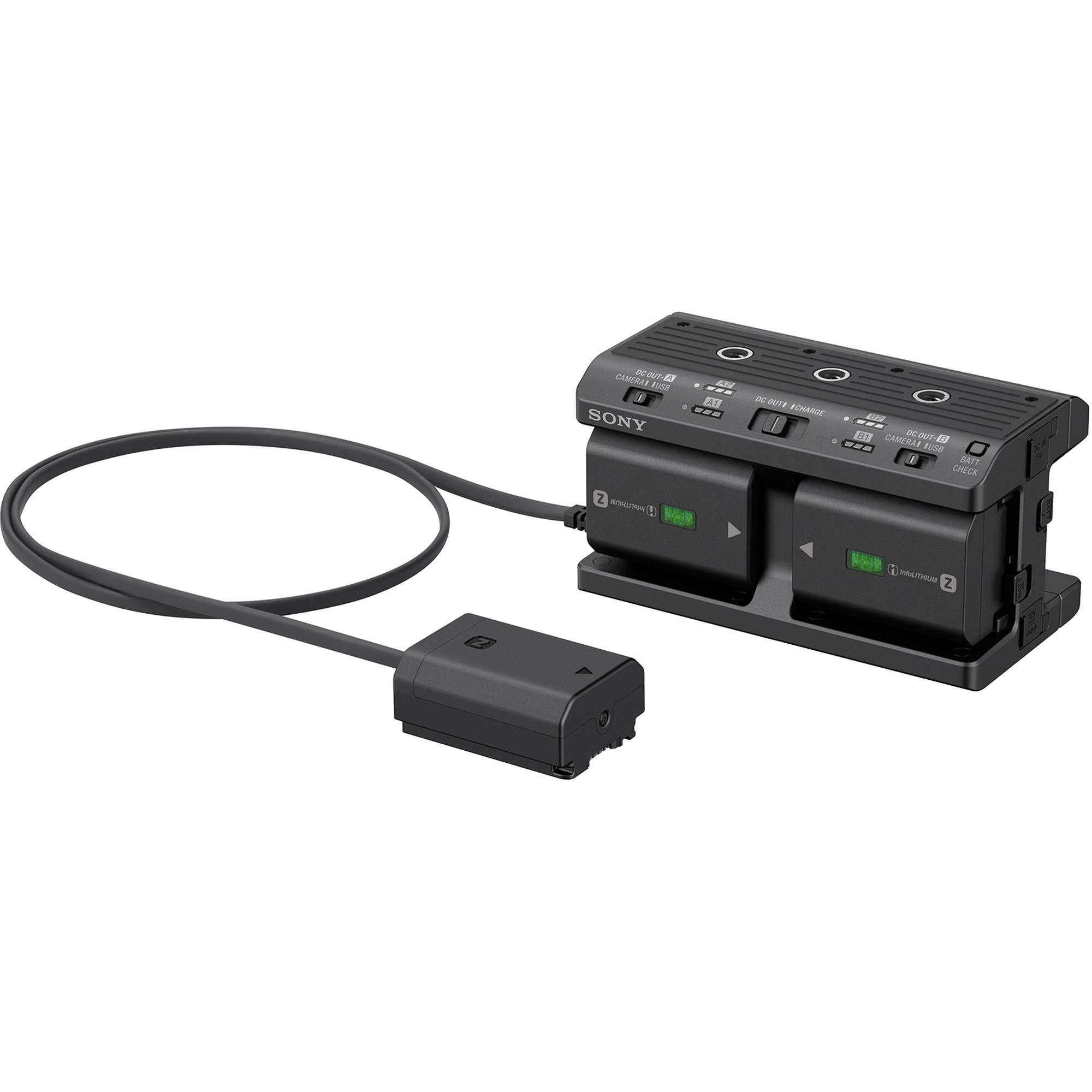 Sony NPA-MQZ1K (Vierfachladegerät für Akkus Z und W-Serie, inkl. 2 Z-Akkus NP-FZ100) passend für Alpha Kameras