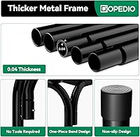 Vista 3 de Cama Elevada para Perros Catre Elevado para Perros al Aire Libre para Perros Medianos, la Instalación No Requiere Herramientas, Marco con Malla Negro