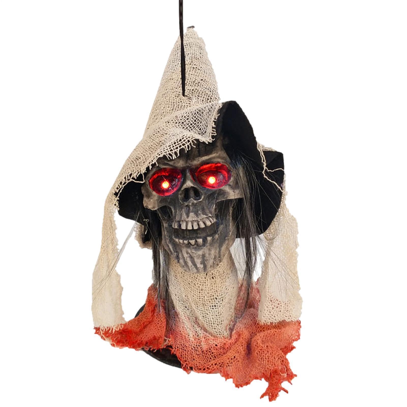 Genérico Esqueleto De Halloween Estatua Sonido Capilar Espeluznante
