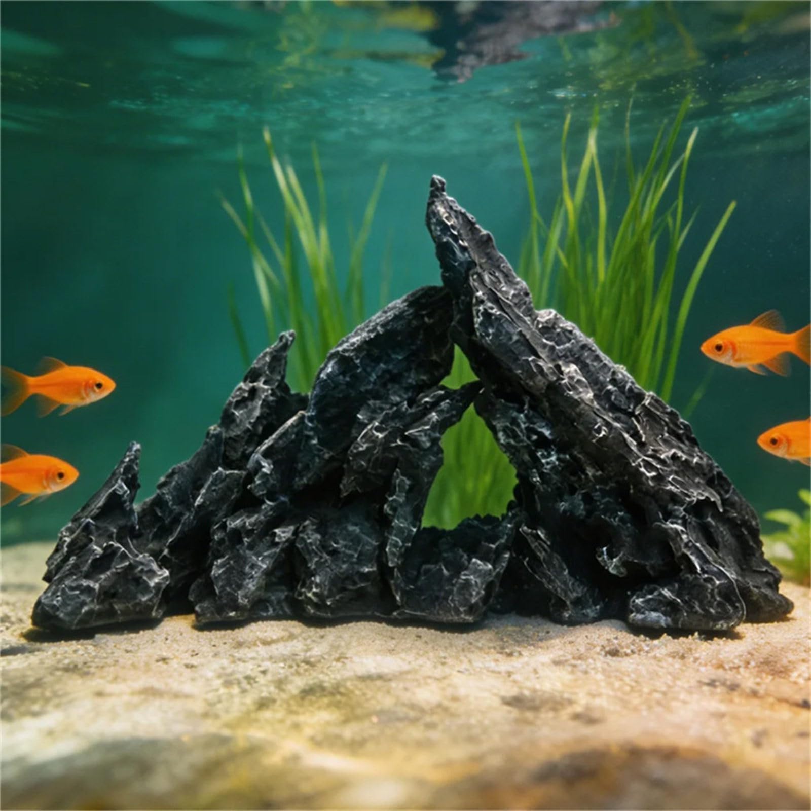 Serbatoi Decorazione Acquari Roccia Dipinto a Mano Acquari Ornamento Bellissime Scene subacquee in Case Uffici Decorazione Pesci Roccia