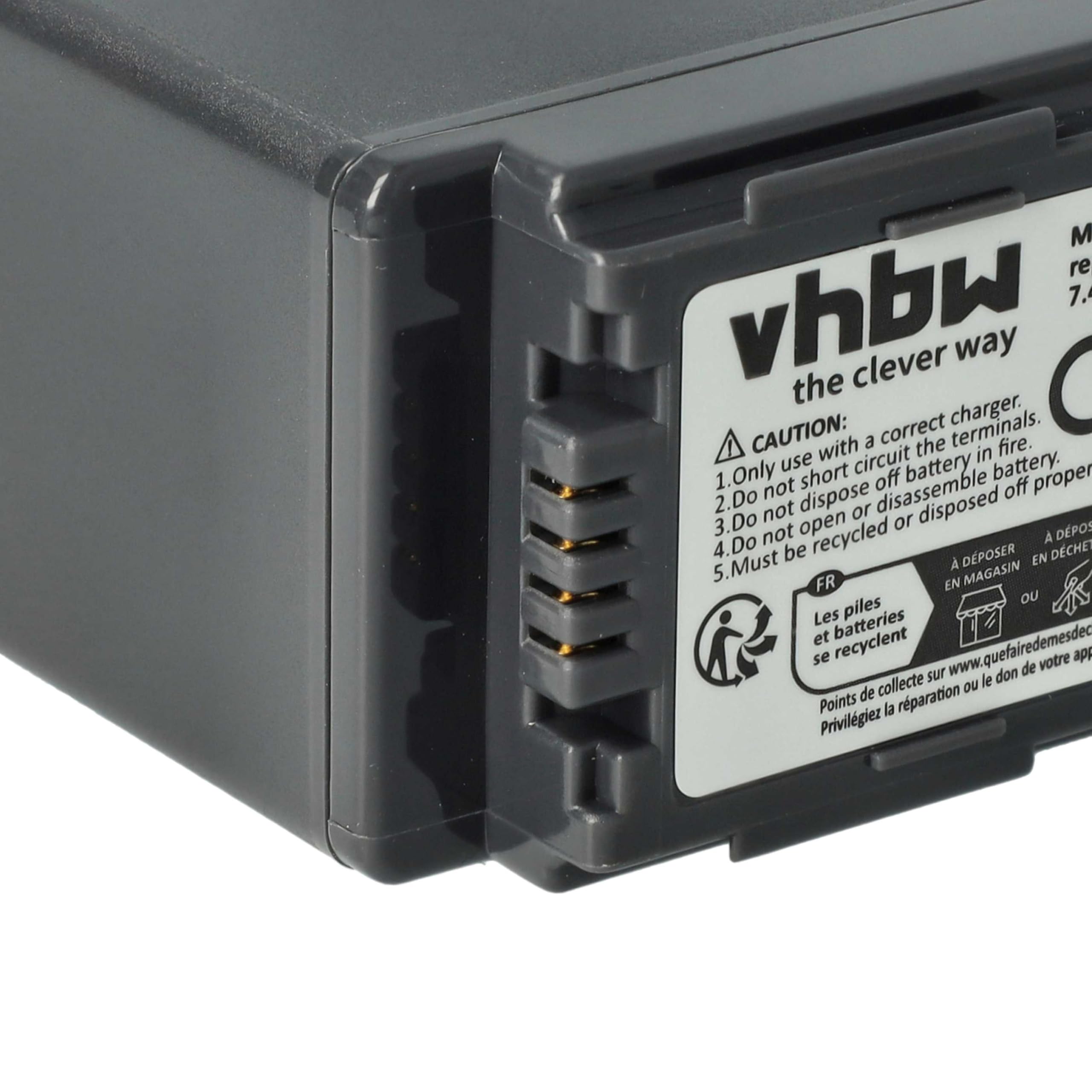 vhbw 3X batería Compatible con Panasonic AG-HMC151, AG-HMC151EU, AG-HMC70 cámara de vídeo (4400 mAh, 7,4 V, Li-Ion) con Chip
