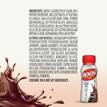 BOOST Original Nutritional Drink, Rich Chocolate, 8 Ounce Bottle (Pack of 24) + BOOST Original Nutritional Drink 8 Ounce Bottle Pack of 24, Very Vanilla, 192 Fl Oz
