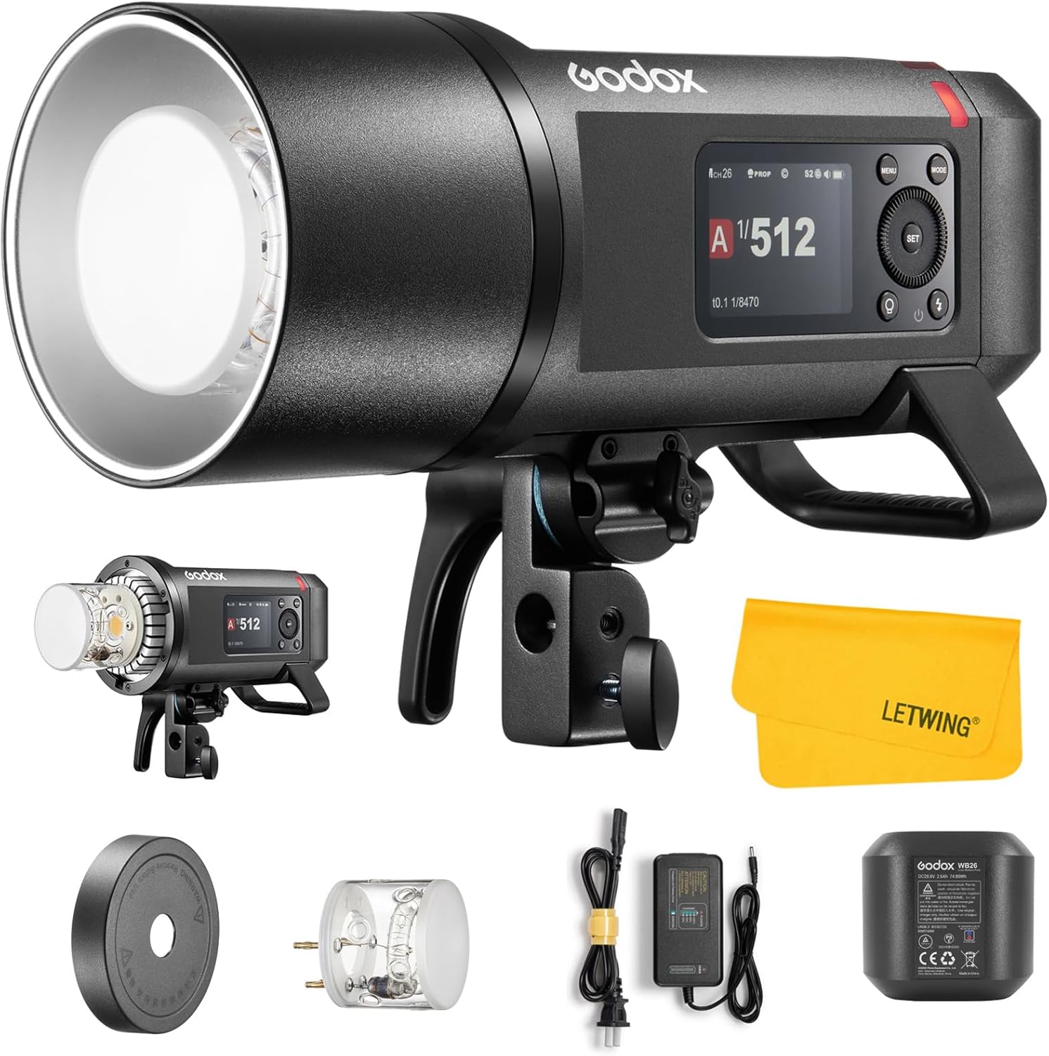 GODOX AD600 Pro II AD600Pro II Outdoor Flash Strobe, 2.4G TTL Studio Flash HSS 1/8000s, 40W Bi-Color Modeling Light, 2600mAh Lithium Battery, for Canon Nikon Sony Olympus Fuji Panasonic Leica Pentax