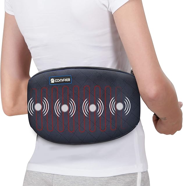 Comfier Heat pad for back Pain,Heated Back Warmer Massage Belt Wrap,Fast Heating Pad,Massage Heating Belt,Heat Pads for Abdominal, Lower Back Cramps Period Pain Relief