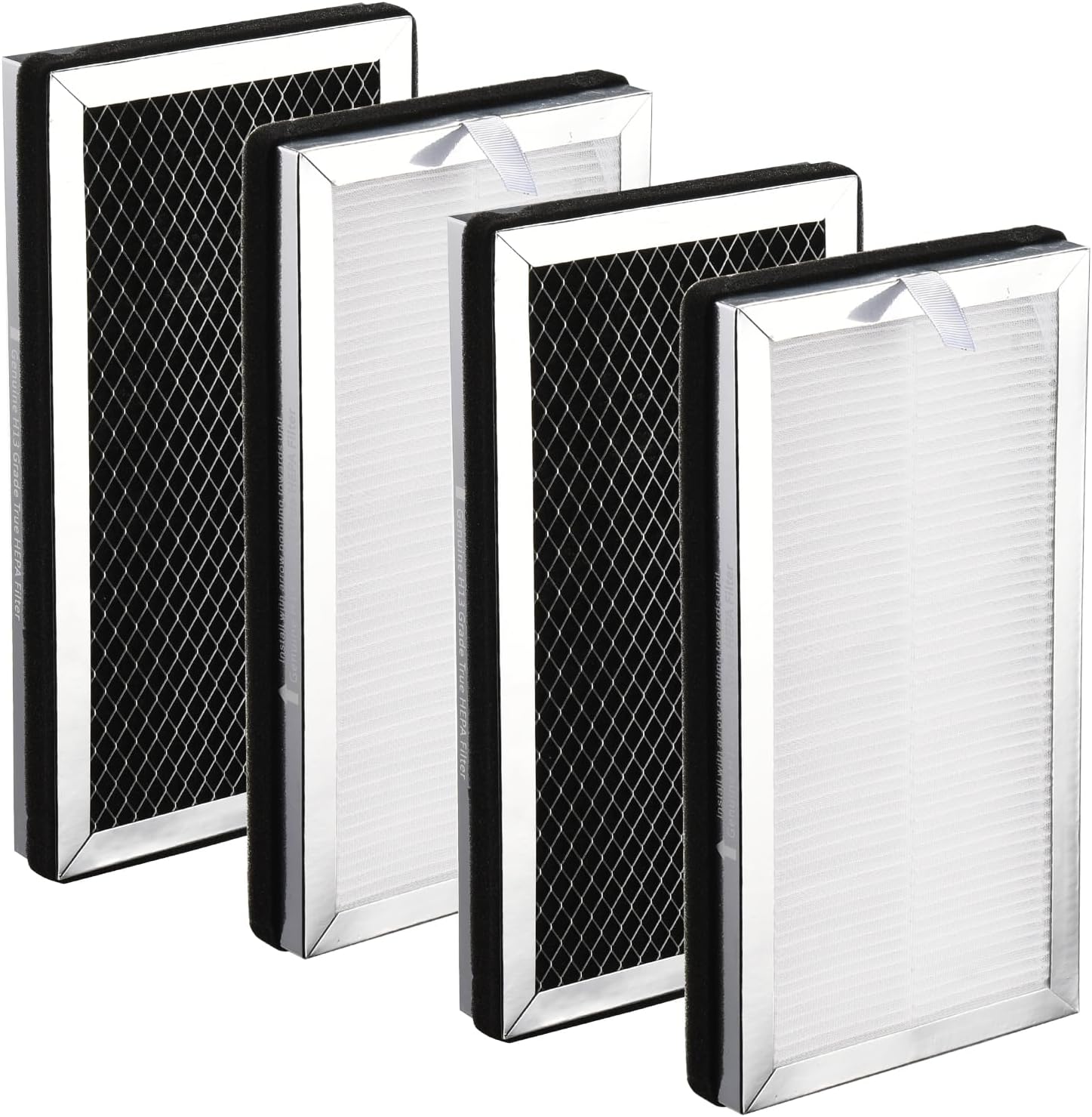 MA-15 Air Purifier Replacement Filter Compatible with Medify MA-15 Series, 3-in-1 Filtration System of MA 15 Filters H13 True HEPA, Activated Carbon and Pre-Filter (4 Pack)