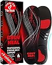 CRUVHEAL 220+ lbs Plantar Fasciitis High Arch Support Insoles Men Women - Orthotic Shoe Inserts - Boot Work Shoe Insole (M, Black)