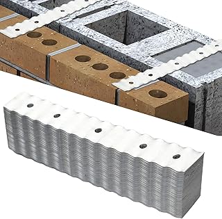 LEIFIDE 500 Pcs Corrugated Brick Wall Tie 0.88" x 6.56" Heavy Duty 22 Gauge Steel Rust Resistant Ties for Wood Frames for Extra Stability and Support
