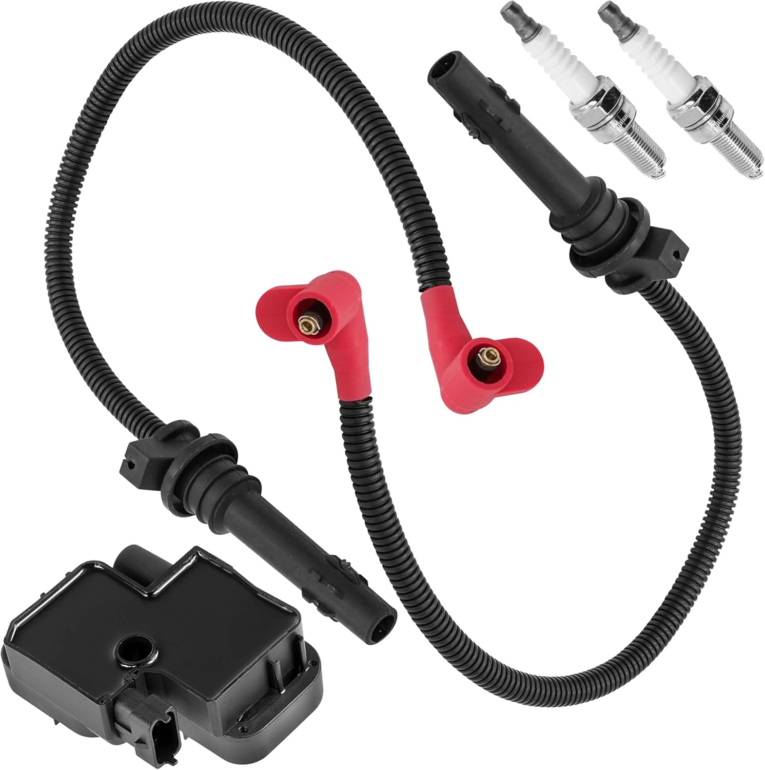 Caltric Ignition Coil & Wires Compatible with Polaris Ranger Crew 1000 / Crew XP 1000 / XP 1000 2021