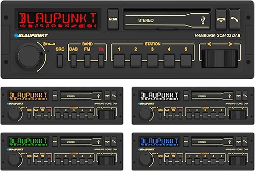Miniatura 2 de Blaupunkt Hamburg SQM 23 DAB Retro Car Radio: 80s Design with Modern Technology, DAB+, Bluetooth, and USB Support