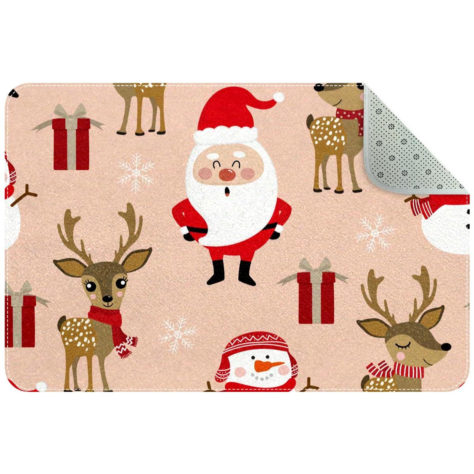 Paillasson Père Noël lavable en machine pour entrée et couloir