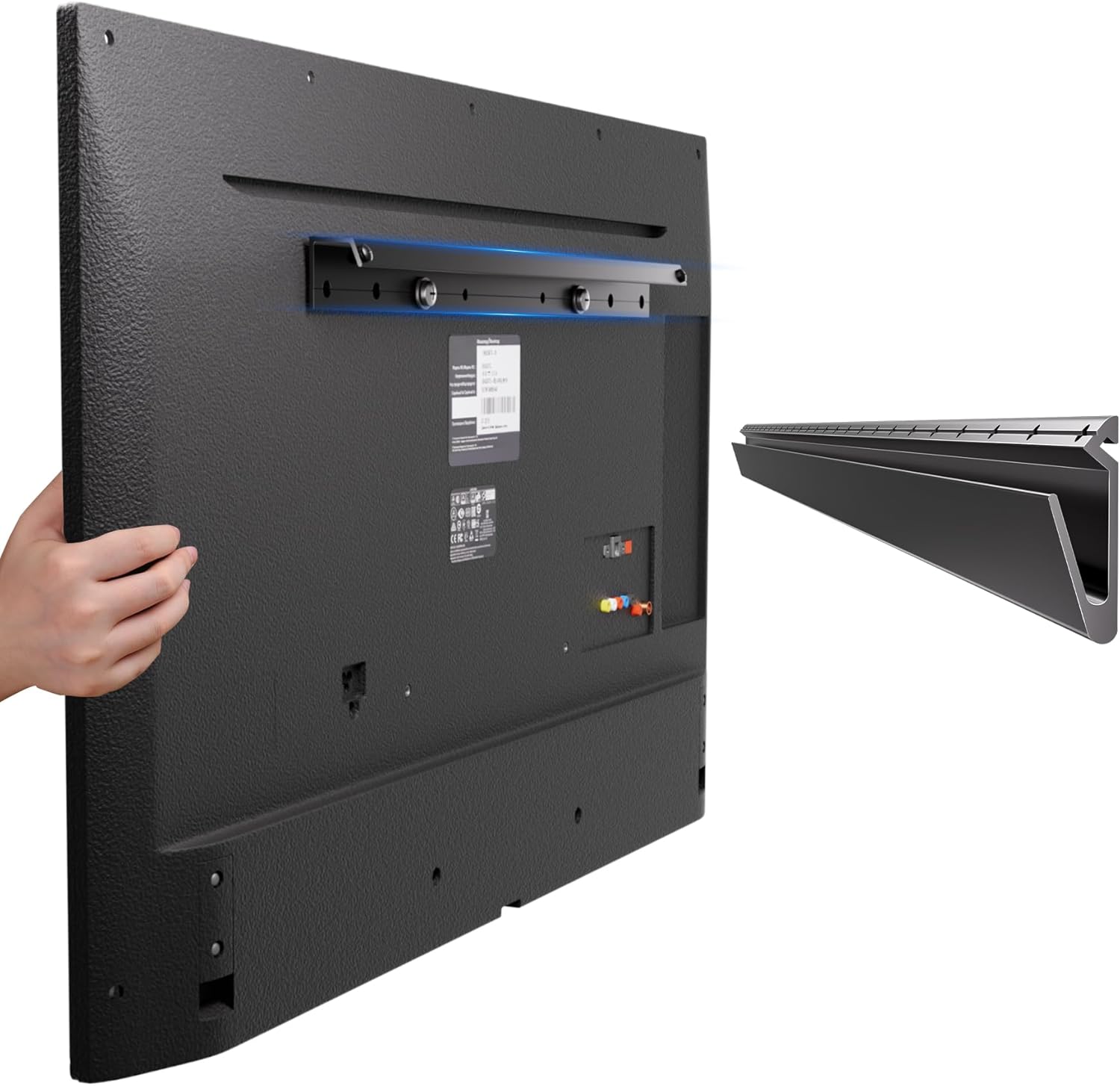 Fulifix No Drill Drywall TV Mount, Studless TV Wall Mount for 22-55 Inch LED LCD Flat Curved Screen TVs & Monitors, No Stud TV Wall Mount Max VESA 400x400mm up to 100 lbs, Include Hardware Levels (1Pack)for 22-55 Inch