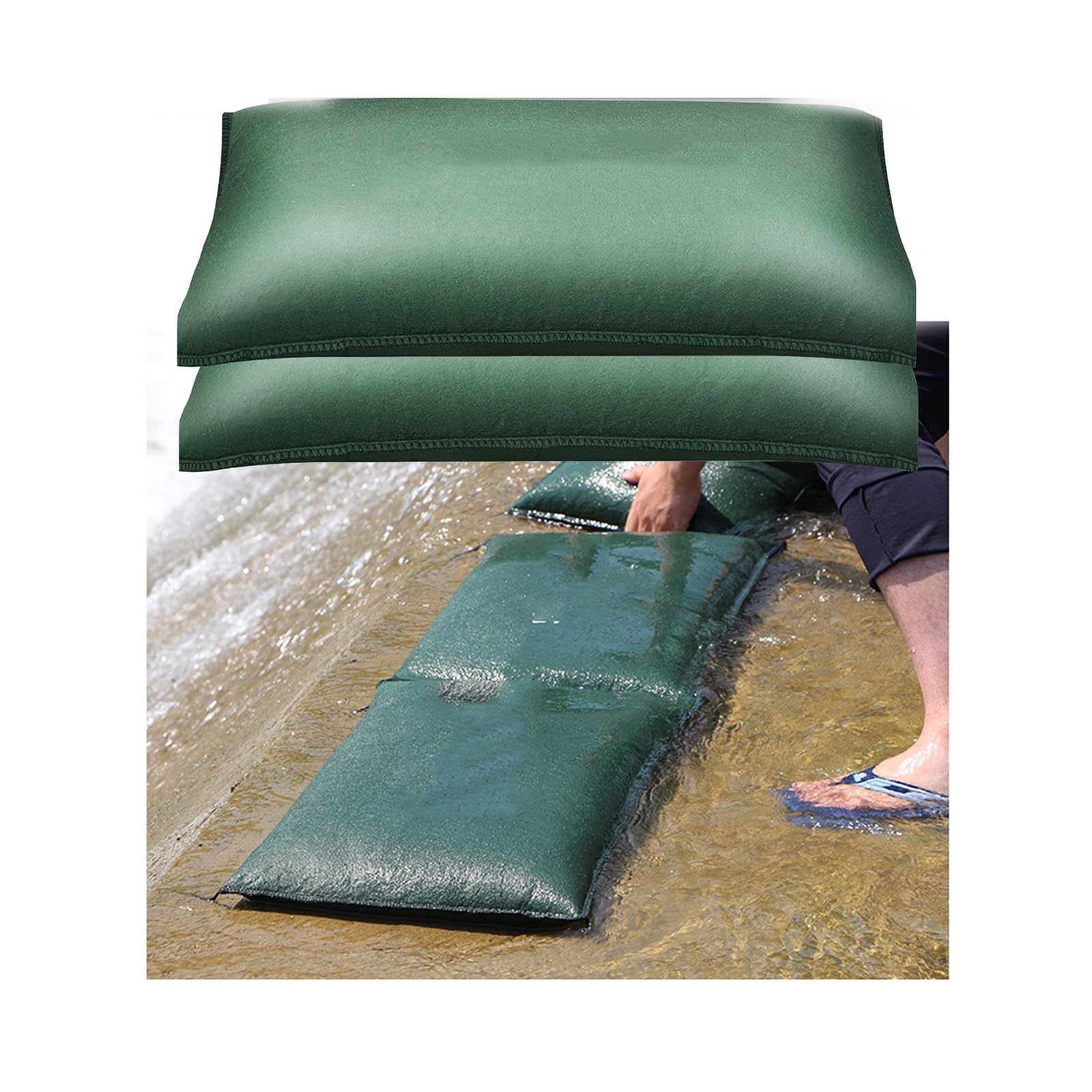 Barriere Antialluvione Senza Sabbia 2Pezzi - Si Attivano Con Acqua Per Inondazioni 25x100cm - Foto 9